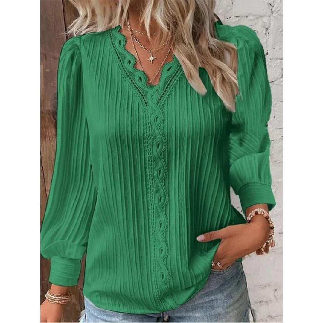 Kalea - Elegant Pintuck Blouse