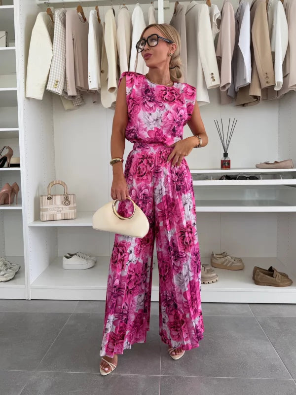 Pink Flowers / 3XL (18-20)