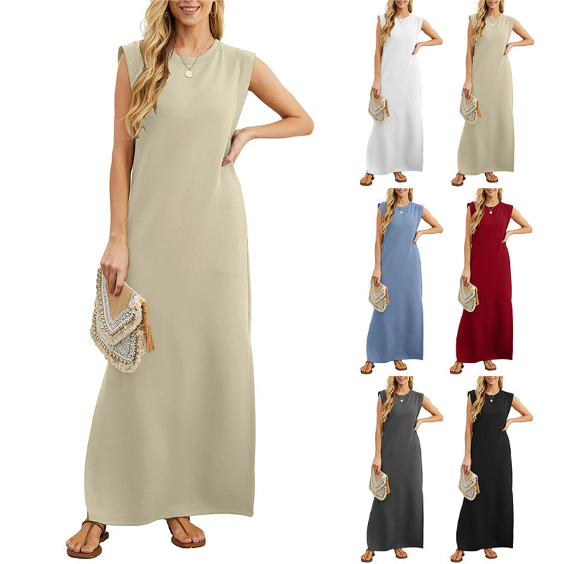 Maliya - Sleeveless Casual Maxi Dress
